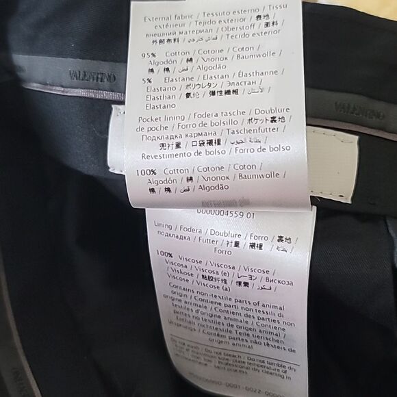 VALENTINO Cotton Straight Leg Pleated Cotton Trousers - Picture 11 of 11